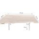 Solid dining table made of wood Selena 178 / 75-85 cm