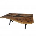 TABLE WITH COUNTERTOP MADE OF SOLID WOOD RED OAK AND EPOXYDE RESIN HESTIA