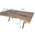TABLE WITH COUNTERTOP MADE OF SOLID WOOD RED OAK AND EPOXYDE RESIN HESTIA