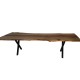 Wooden tables, TABLE WITH COUNTERTOP MADE OF SOLID WOOD ASH 284/85-95 CM
