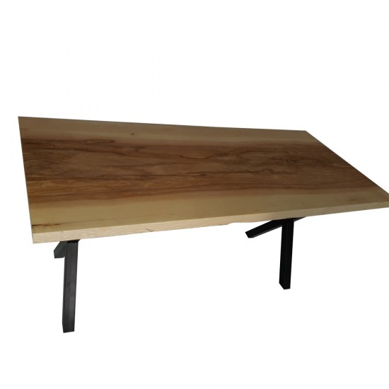 TABLE WITH COUNTERTOP MADE OF SOLID WOOD ATINA 200/75 CM